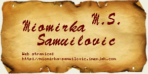 Miomirka Samuilović vizit kartica